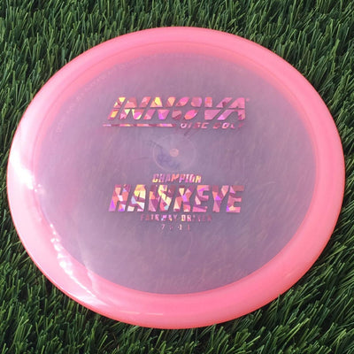 Innova Champion Hawkeye with Burst Logo Stock Stamp - 168g - Translucent Pink