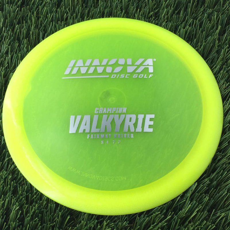 Innova Champion Valkyrie with Burst Logo Stock Stamp - 138g - Translucent Yellow