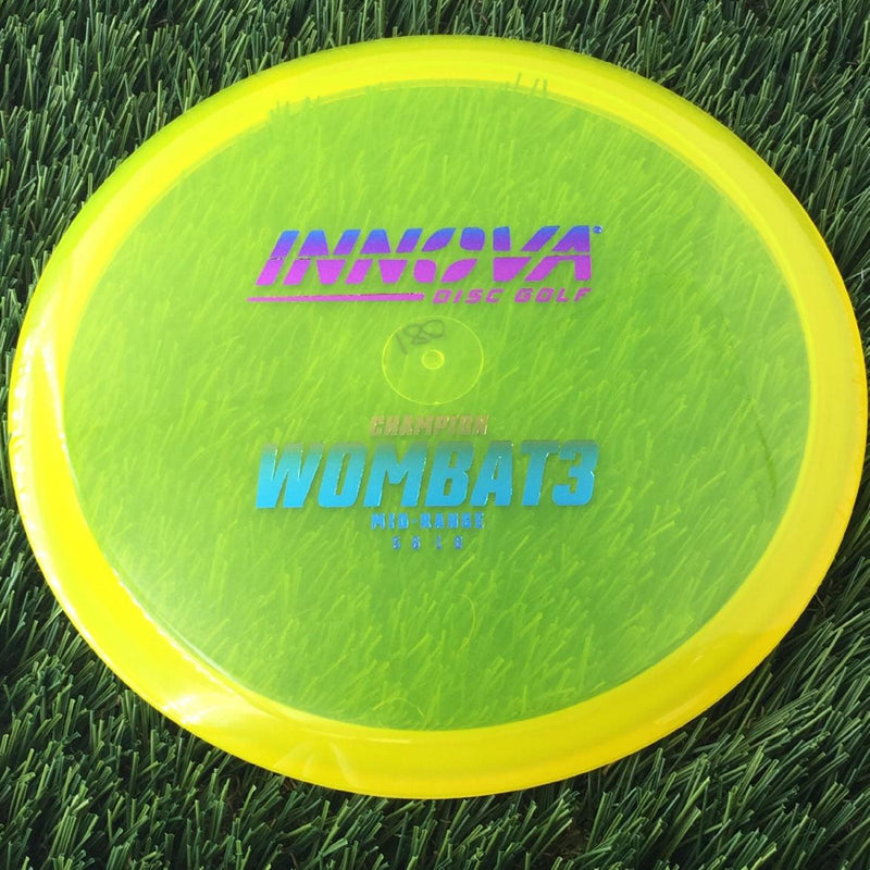 Innova Champion Wombat3 with Burst Logo Stock Stamp - 180g - Translucent Yellow