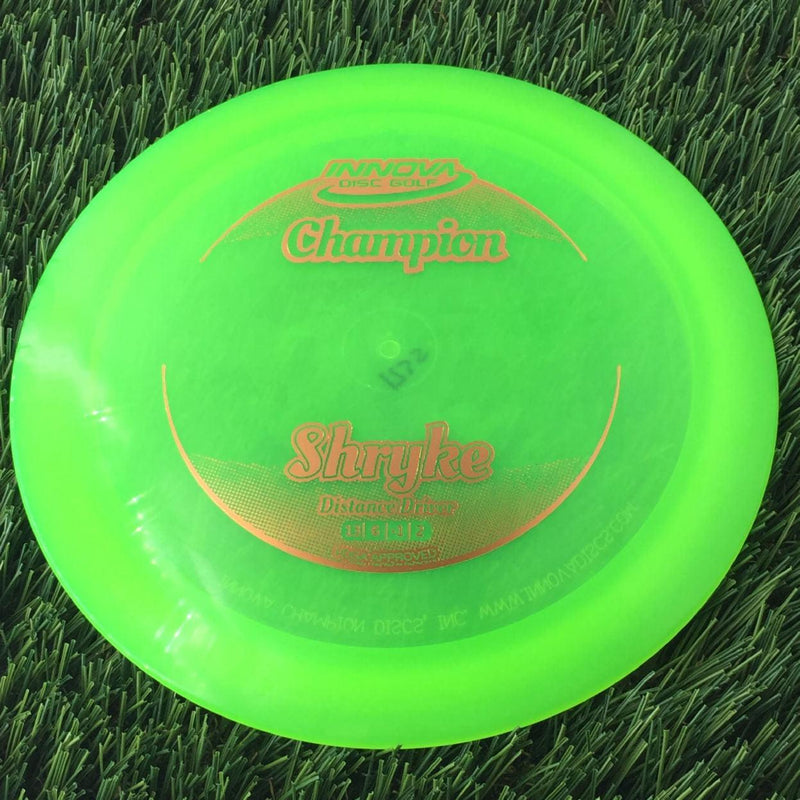 Innova Champion Champion Shryke with Circle Fade Stock Stamp - 175g - Translucent Neon Green