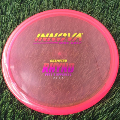 Innova Champion Rhyno with Burst Logo Stock Stamp - 175g - Translucent Pink