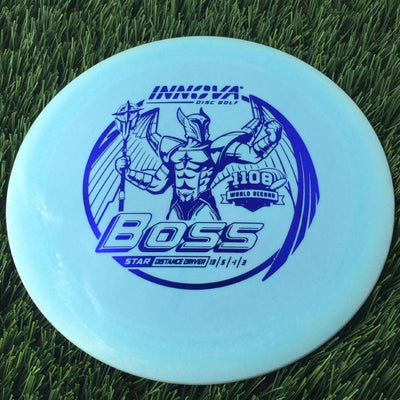 Innova Star Boss with Burst Logo Stock 1108 Feet World Record Stamp - 144g Light Blue