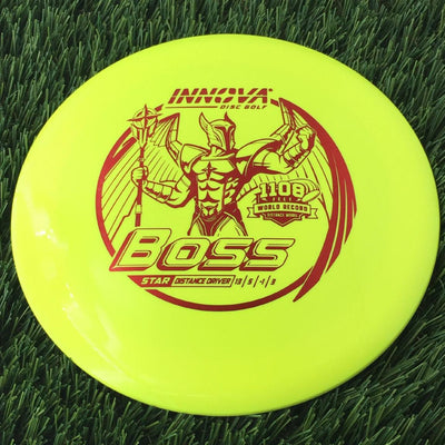 Innova Star Boss with Burst Logo Stock 1108 Feet World Record Stamp - 163g Yellow