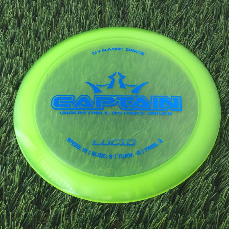 Dynamic Discs Lucid Captain - 174g - Translucent Neon Green