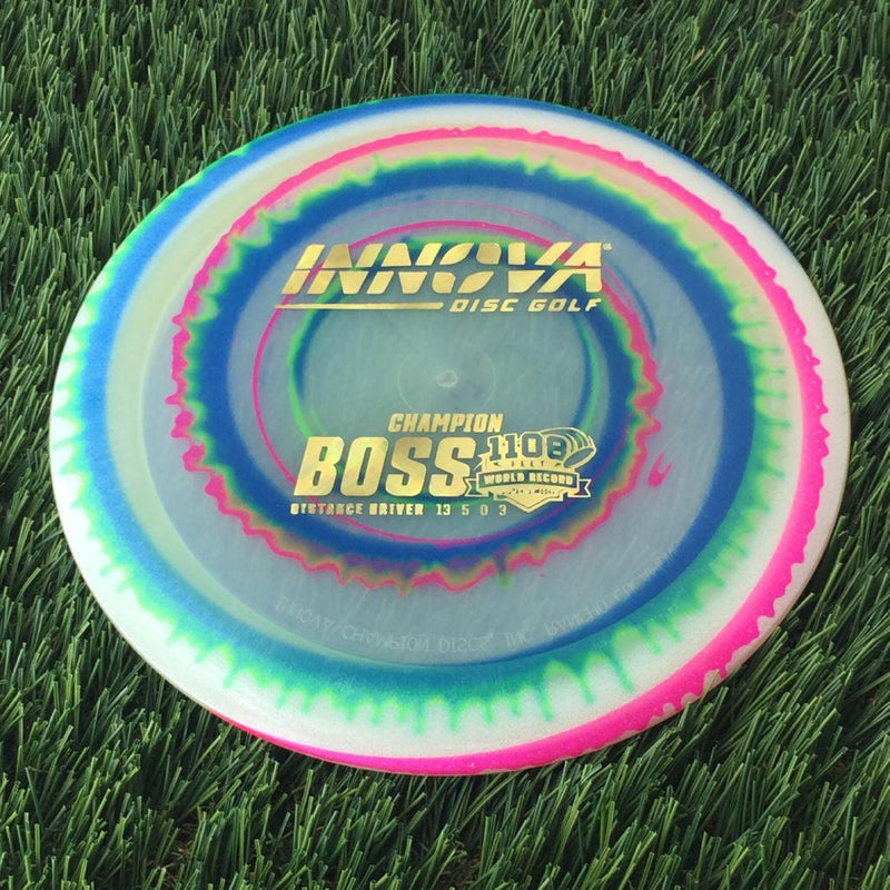 Innova Champion I-Dye Boss with Burst Logo Stock 1108 Feet World Record Stamp - 167g - Translucent Dyed