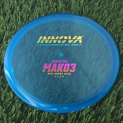 Innova Champion Mako3 with Burst Logo Stock Stamp - 180g - Translucent Blue