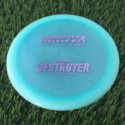 Innova Champion Destroyer with Burst Logo Stock Stamp - 167g - Translucent Turquoise Blue