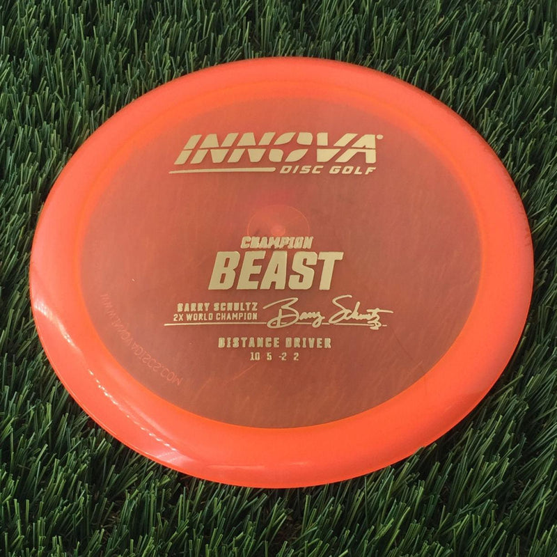 Innova Champion Beast with Burst Logo Barry Schultz 2X World Champion Stamp - 175g - Translucent Salmon Orange