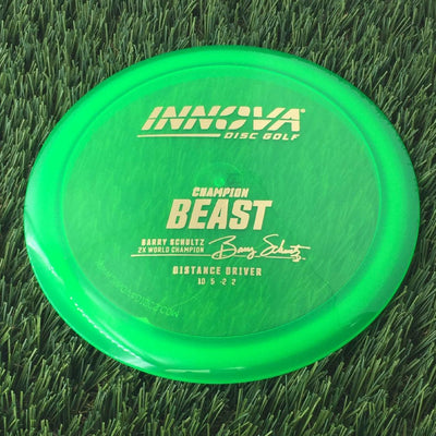 Innova Champion Beast with Burst Logo Barry Schultz 2X World Champion Stamp - 170g - Translucent Green