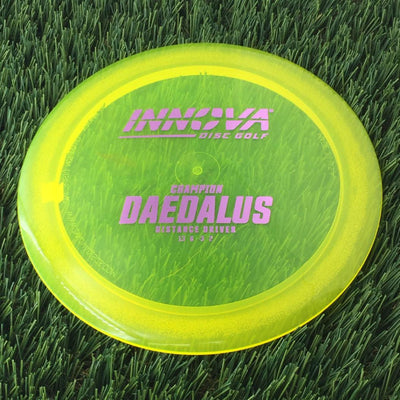 Innova Champion Daedalus with Burst Logo Stock Stamp - 175g - Translucent Yellow