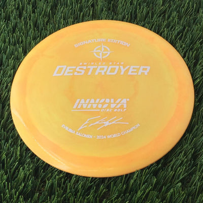 Innova Swirled Star Destroyer with Eveliina Salonen - 2024 World Champion Signature Edition Stamp - 157g Orange