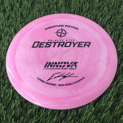 Innova Swirled Star Destroyer with Eveliina Salonen - 2024 World Champion Signature Edition Stamp - 172g Pink