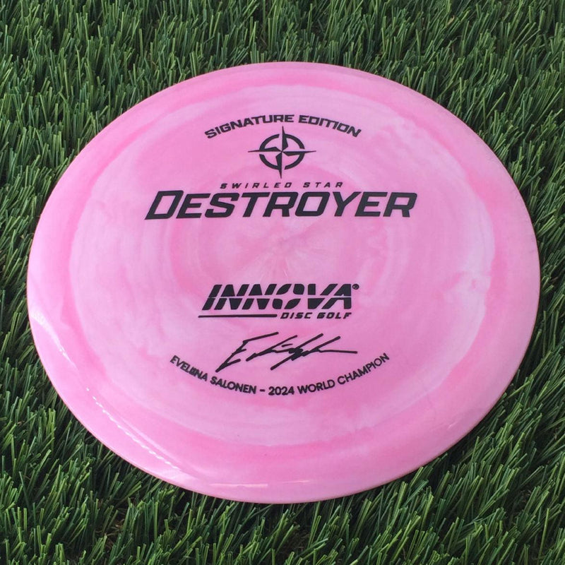 Innova Swirled Star Destroyer with Eveliina Salonen - 2024 World Champion Signature Edition Stamp - 172g Pink