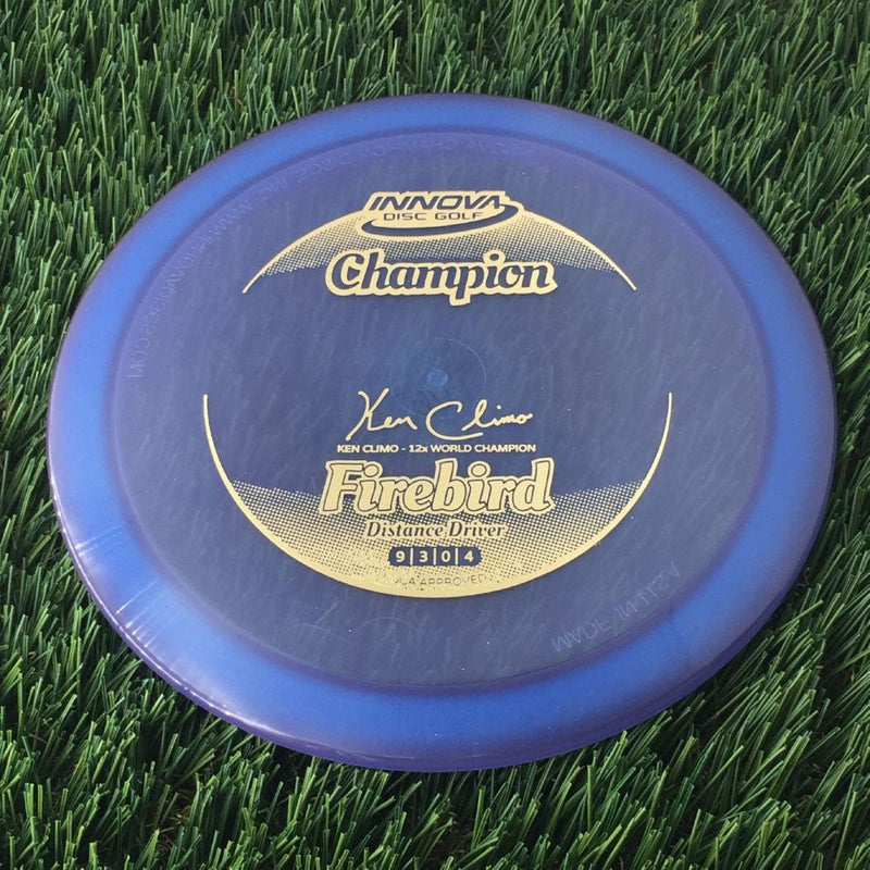 Innova Champion Firebird with Ken Climo - 12x World Champion New Stamp Stamp - 166g - Translucent Dark Blue