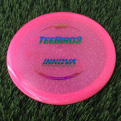 Innova Champion Metal Flake Teebird3 with Burst Logo Stock Stamp - 170g - Translucent Pink