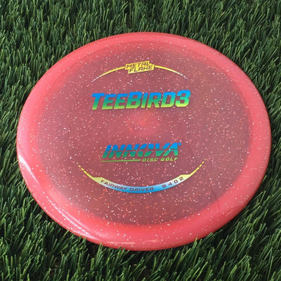 Innova Champion Metal Flake Teebird3 with Burst Logo Stock Stamp - 171g - Translucent Dark Pink