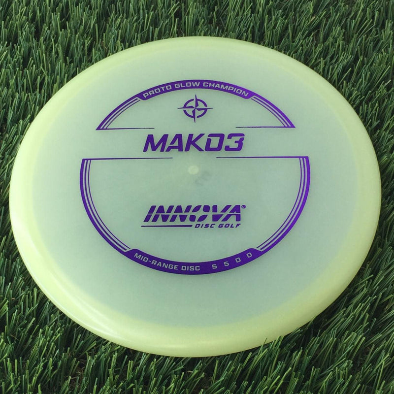 Innova Proto Glow Champion Mako3 with Burst Logo Stock Stamp - 177g - Translucent Glow