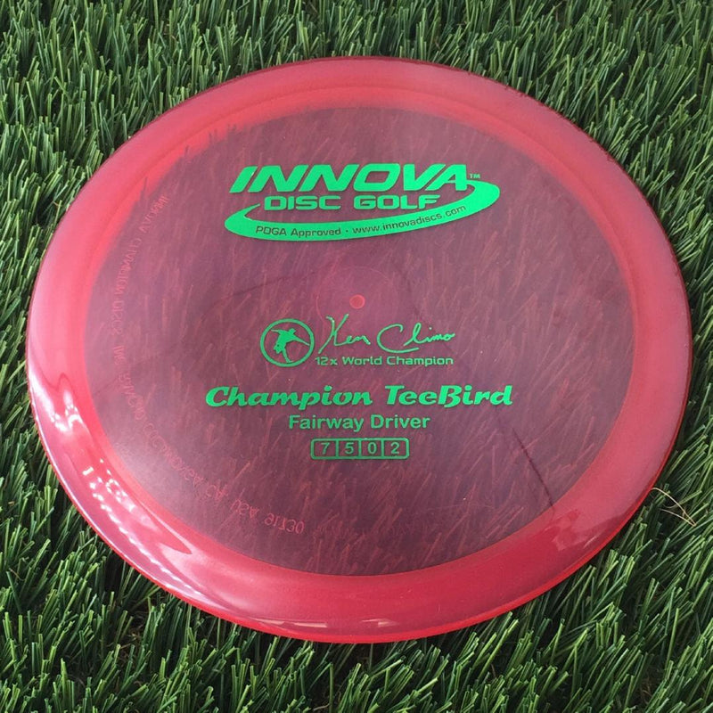 Innova Champion Teebird with Ken Climo 12x World Champion Stamp - 175g - Translucent Dark Pink