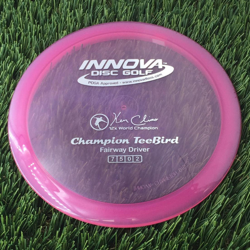 Innova Champion Teebird with Ken Climo 12x World Champion Stamp - 175g - Translucent Pink