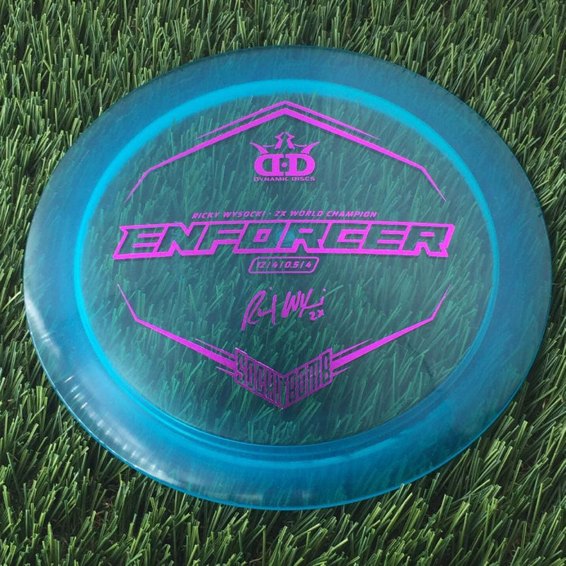 Dynamic Discs Lucid Enforcer with Ricky Wysocki - 2X World Champion - SockiBomb Stamp - 173g - Translucent Blue