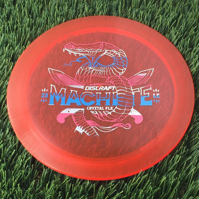 Discraft CryZtal Flx Machete with 2023 Ledgestone Edition - Wave 2 Stamp - 174g - Translucent Red