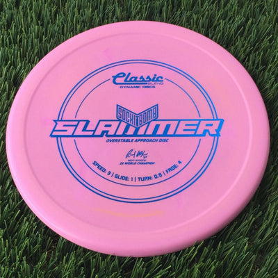 Dynamic Discs Classic Blend SockiBomb Slammer with Sockibomb Ricky Wysocki Signature 2x World Champion Stamp - 174g Pink