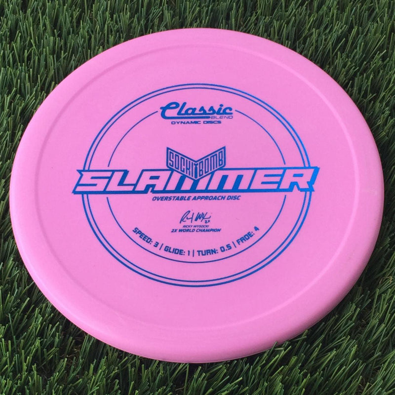 Dynamic Discs Classic Blend SockiBomb Slammer with Sockibomb Ricky Wysocki Signature 2x World Champion Stamp - 175g Pink