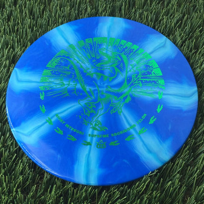 Dynamic Discs Supreme Burst Sockibomb Felon with Ricky Wysocki - Runnin' Raptor Stamp - 174g Blue