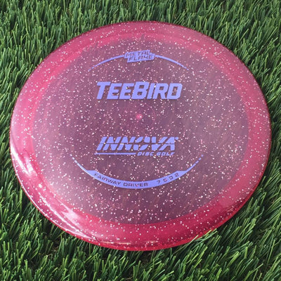 Innova Champion Metal Flake Teebird with Burst Logo Stock Stamp - 170g - Translucent Merlot Purple