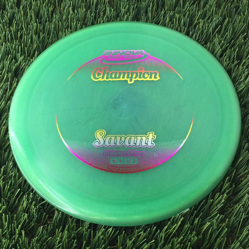 Innova Champion Savant with Circle Fade Stock Stamp - 168g - Translucent Green