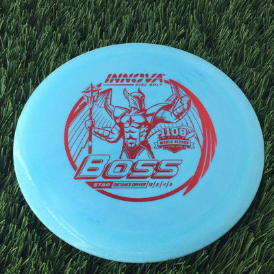 Innova Star Boss with Burst Logo Stock 1108 Feet World Record Stamp - 156g Light Blue