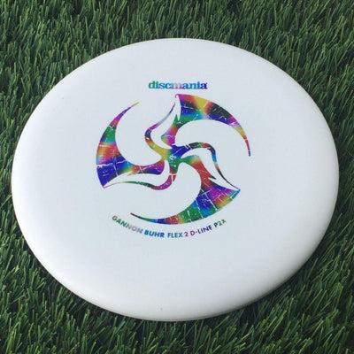 Discmania Italian D-Line Flex 2 P2x with Gannon Buhr Signature Series x Huk Lab Collaboration Stamp- 174 White