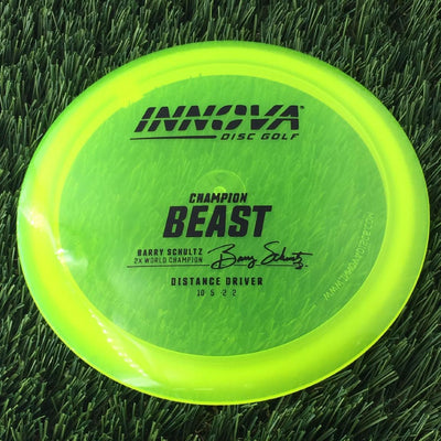 Innova Champion Beast with Burst Logo Barry Schultz 2X World Champion Stamp- 170 Yellow