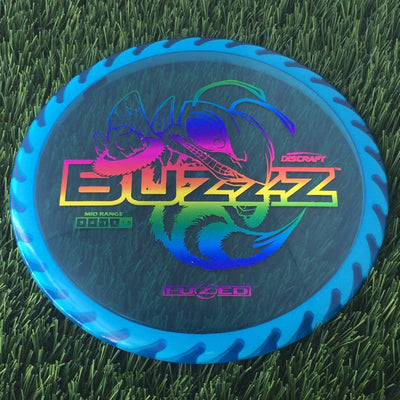Discraft Elite Z FuZed Line with Saw Pattern Buzzz with Big Bee with Saw Blade - "Buzzzsaw" Stamp- 180 Blue