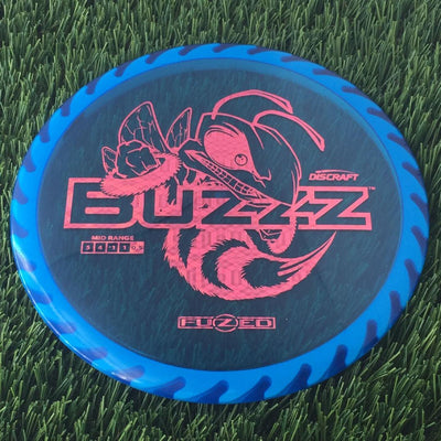 Discraft Elite Z FuZed Line with Saw Pattern Buzzz with Big Bee with Saw Blade - "Buzzzsaw" Stamp- 180 Blue