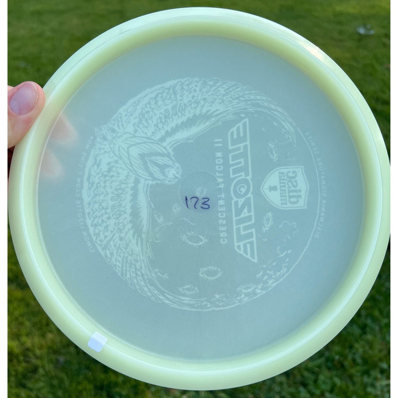 AUCTION! - Discmania C-Line Glow MD4 with Lizotte Crescent Falcon II Stamp - 173g - Translucent Glow