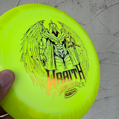 Auction! Jan '24 - Innova Halo Star Wraith with Garrett Gurthie Tour Series 2021 Stamp - 175g - Solid Neon Yellow