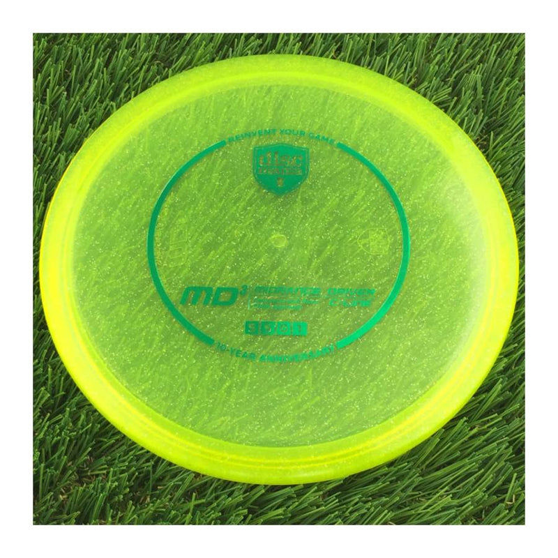 Discmania Italian C-Line Metal Flake MD3 Reinvented with 10 Year Anniversary Heirloom Design Stamp - 175g - Translucent Yellow